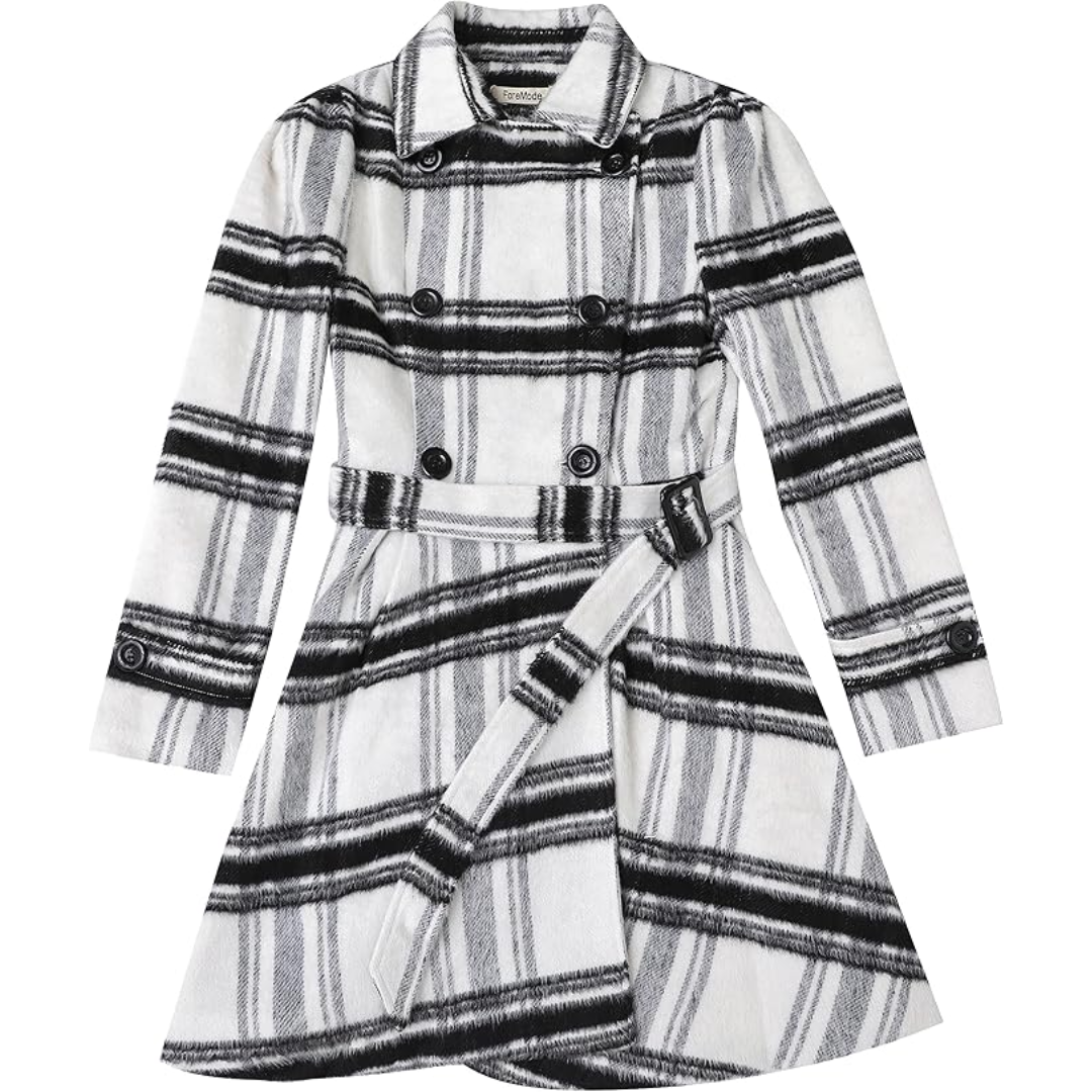 Abrigo peacoat reversible con cinturón para mujer