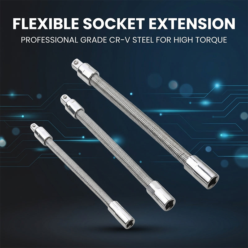 Adaptador de extensión flexible para taladro y llaves de vaso