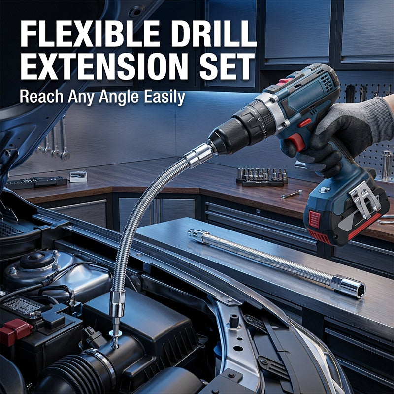 Adaptador de extensión flexible para taladro y llaves de vaso