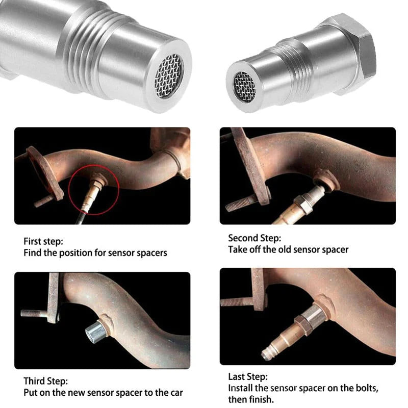 Adaptador de sonda lambda con mini catalizador integrado M18x1,5