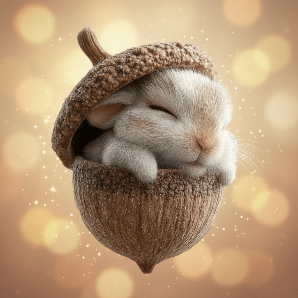 Adornos de Navidad artesanales de animales del bosque en bellota