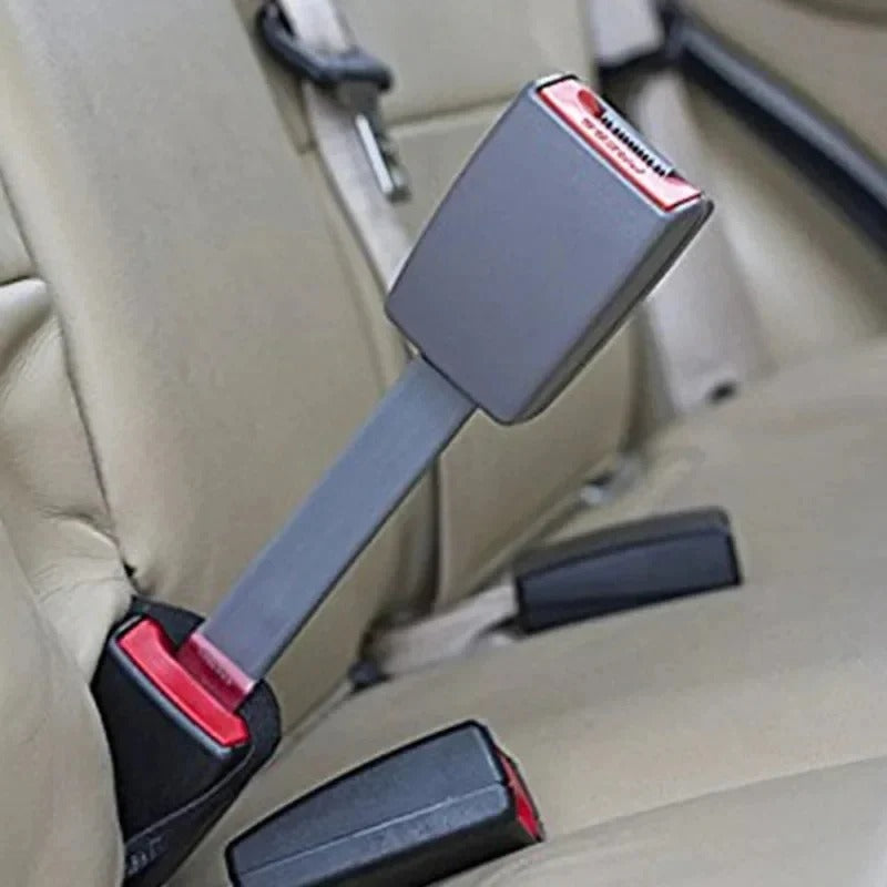 Alargador de cinturón de seguridad con vástago rígido de 28 cm y hebilla vertical de fácil acceso