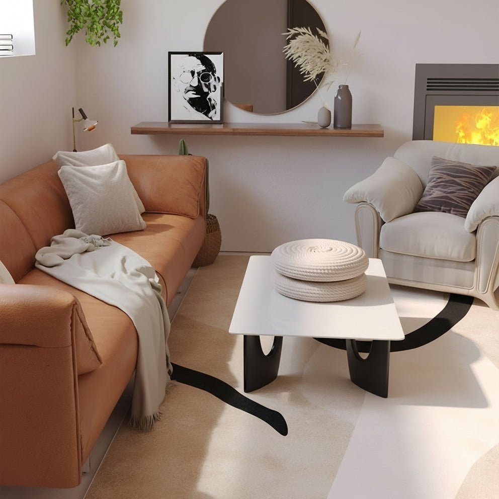 Alfombra moderna lavable con textura suave