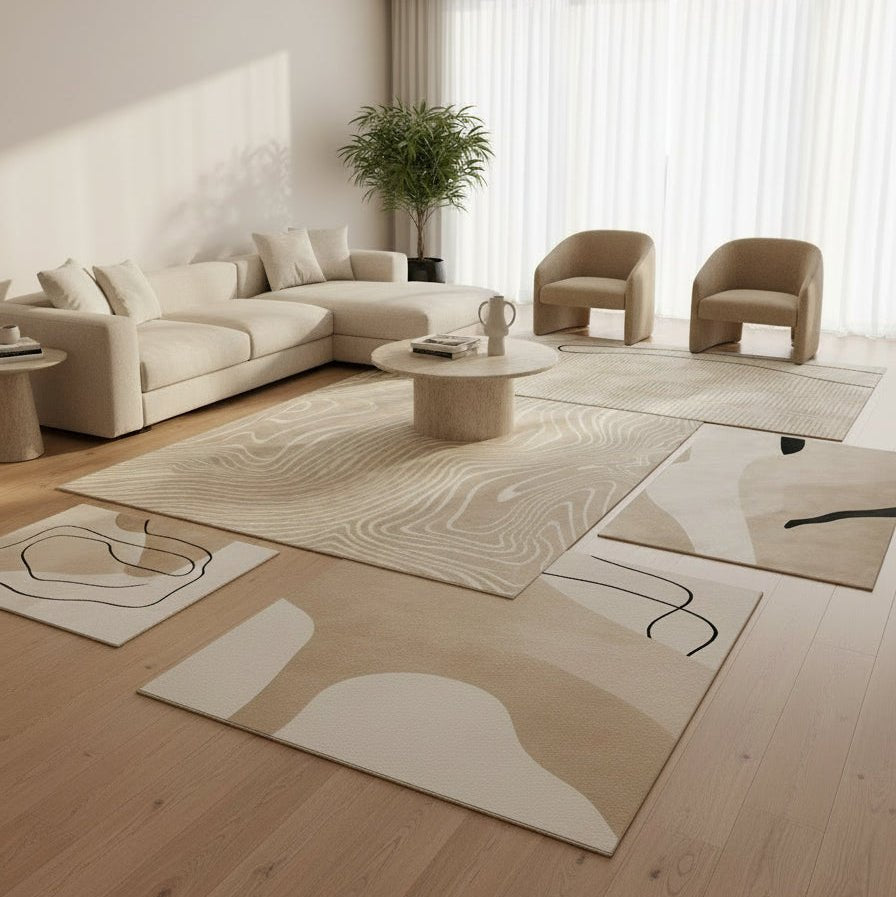 Alfombra moderna lavable con textura suave