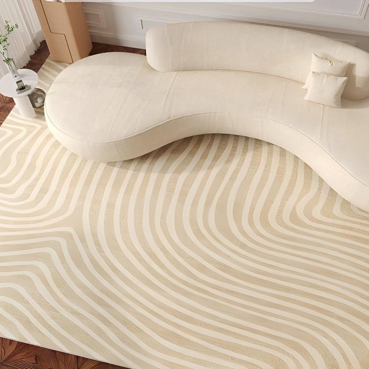 Alfombra moderna lavable con textura suave