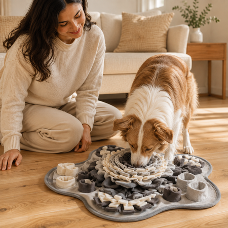 Alfombra olfativa interactiva para perros