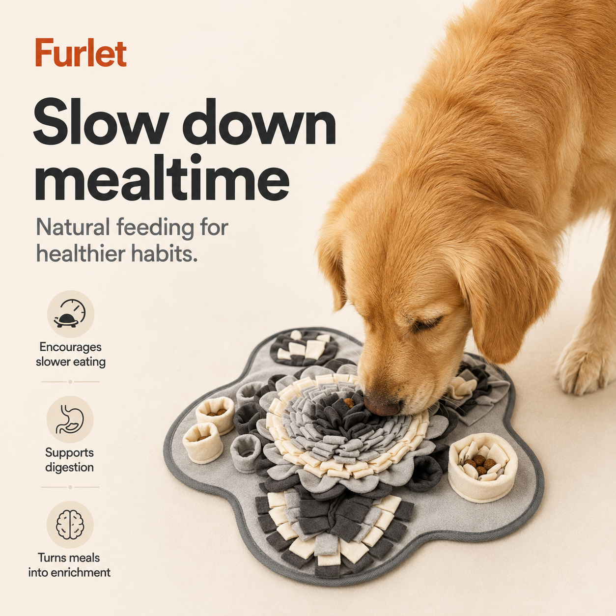 Alfombra olfativa interactiva para perros