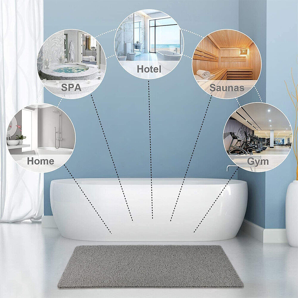 Alfombrilla antideslizante para ducha – Suave, segura, fácil de limpiar, tamaño personalizable, drenaje rápido