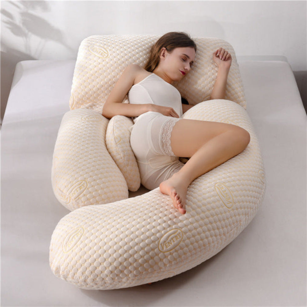 Almohada de embarazo suave en forma de U