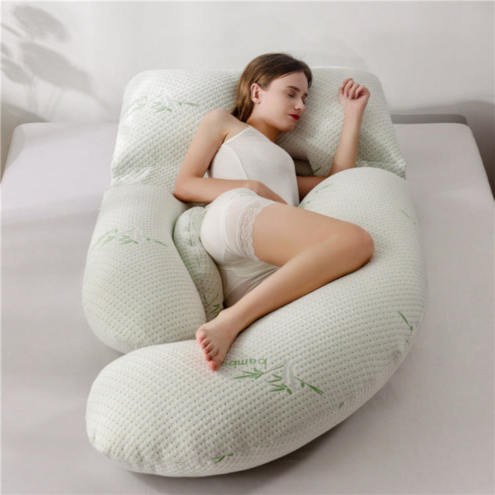 Almohada de embarazo suave en forma de U