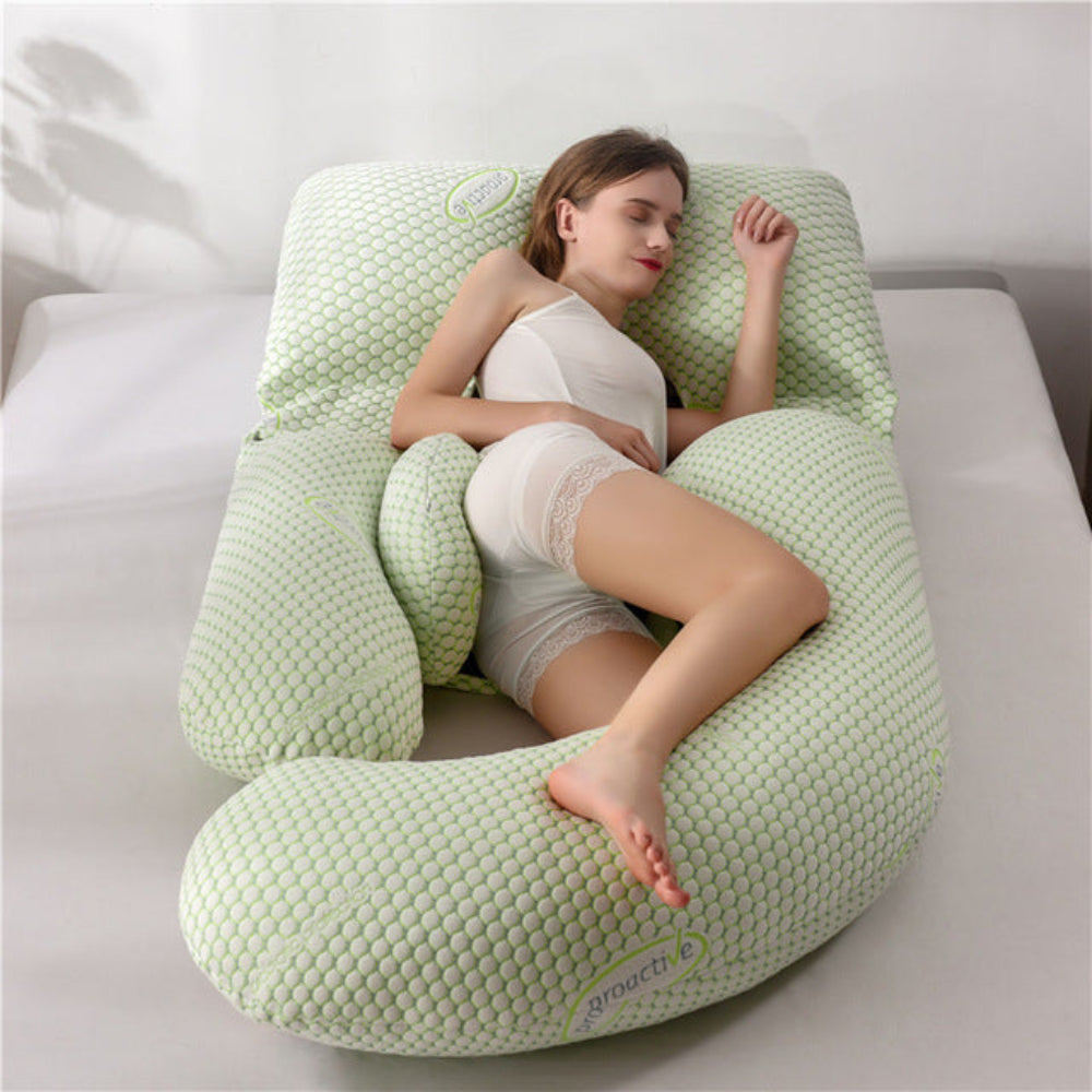 Almohada de embarazo suave en forma de U
