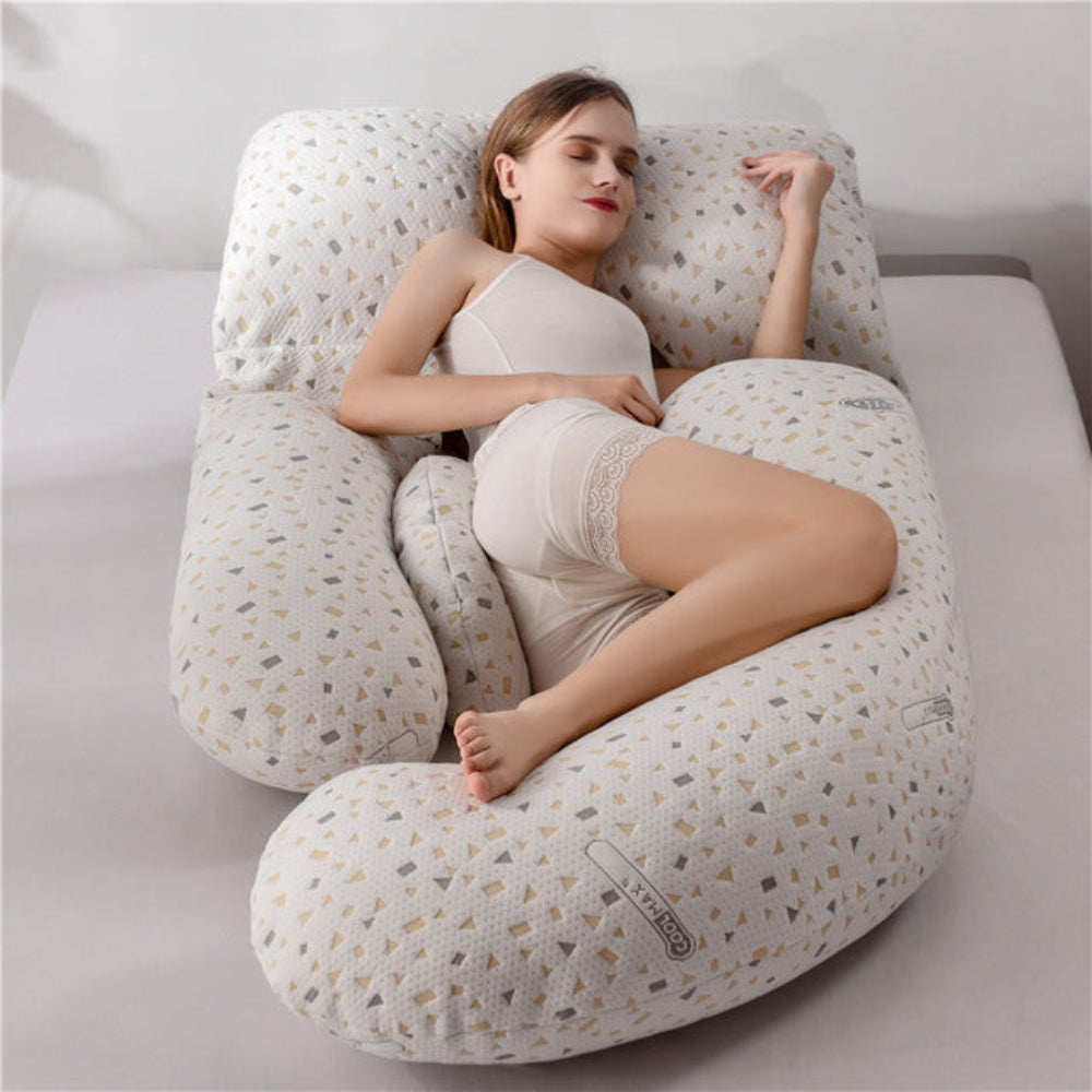 Almohada de embarazo suave en forma de U