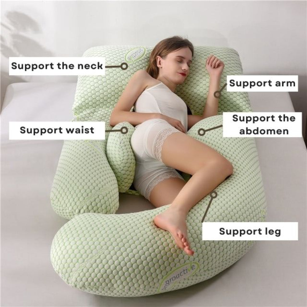 Almohada de embarazo suave en forma de U