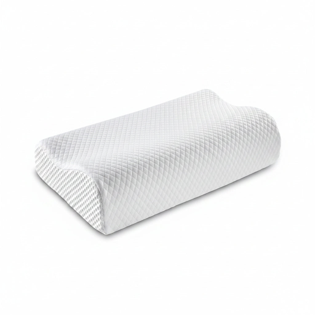 Almohada de espuma viscoelástica con soporte de doble altura contorneado y funda extraíble