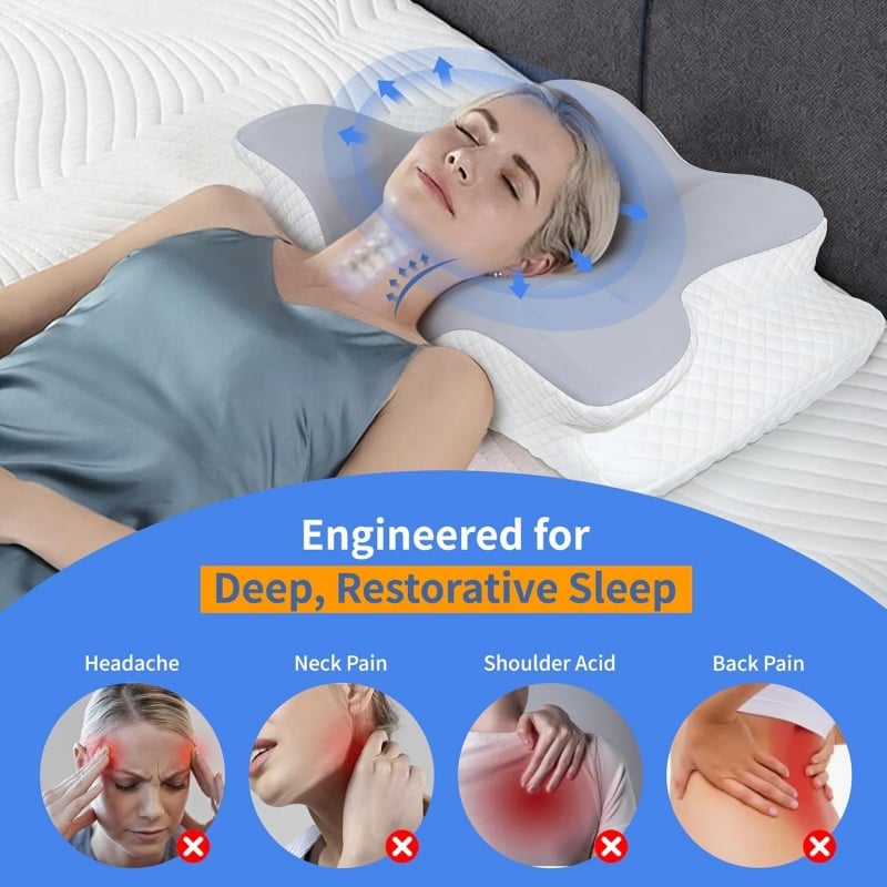 Almohada de Espuma Viscoelástica para Dolor Cervical