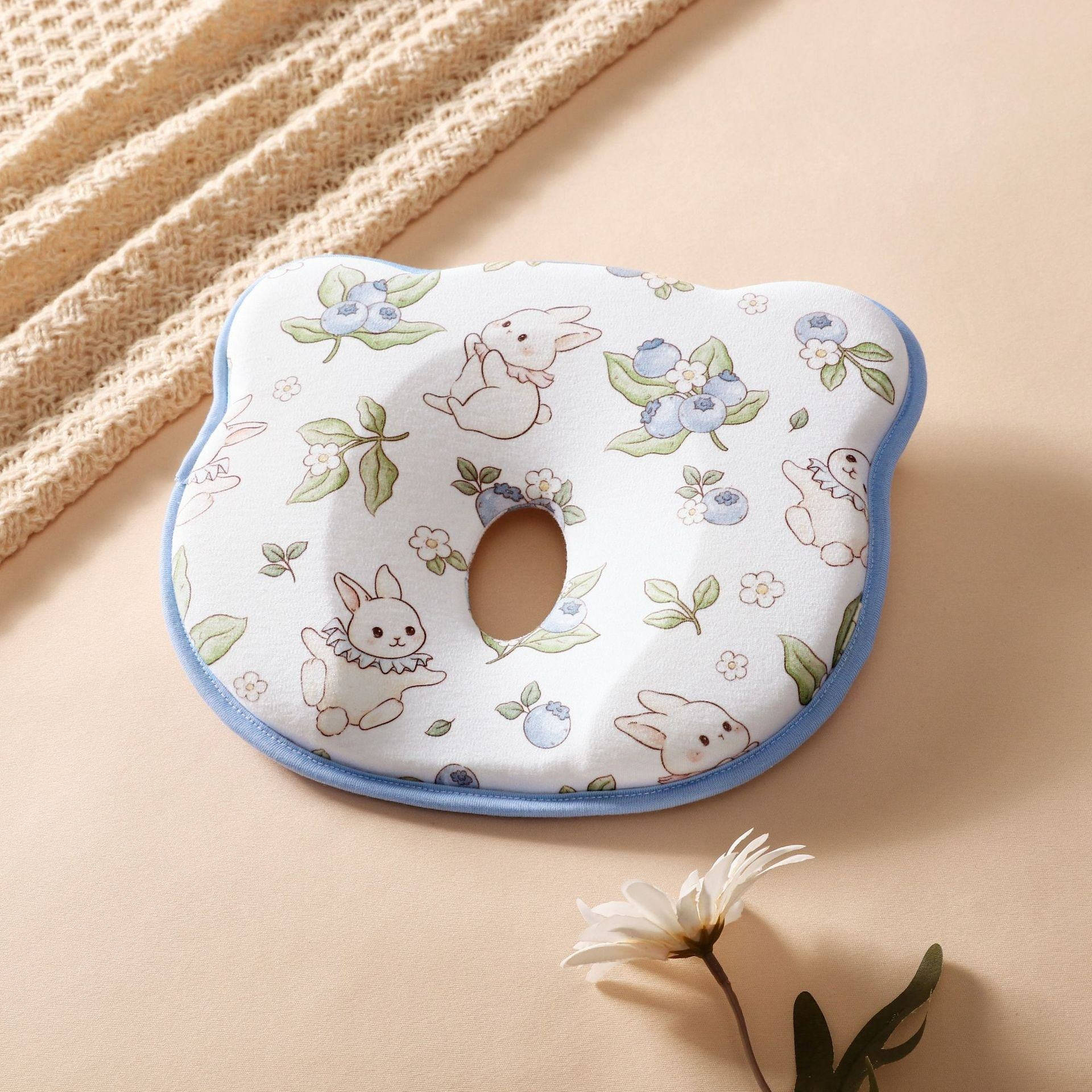 Almohada para bebé previene cabeza plana - Antidesviación absorbente de sudor