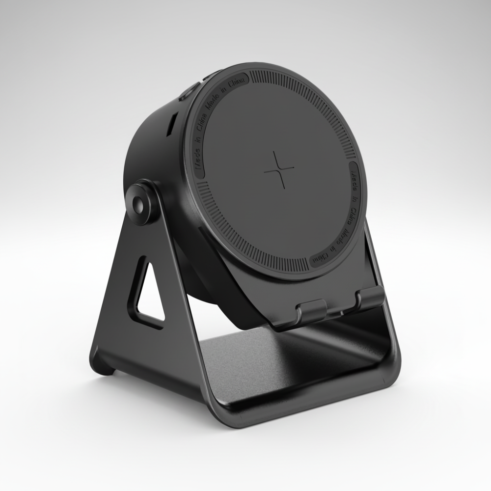 Altavoz Bluetooth con soporte para móvil y carga inalámbrica