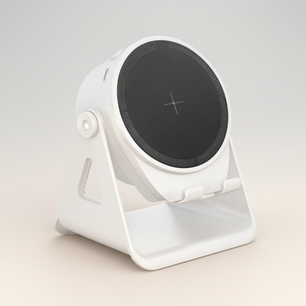 Altavoz Bluetooth con soporte para móvil y carga inalámbrica