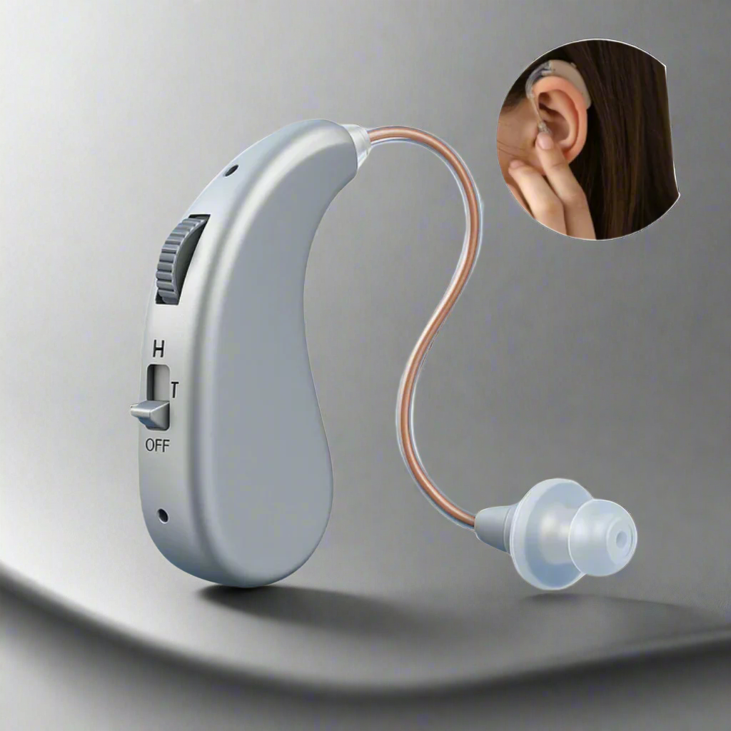 Amplificador acústico digital recargable para sonido nítido – Cómodo para adultos y mayores