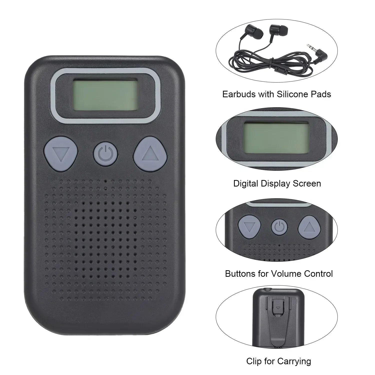 Amplificador de sonido auditivo con auricular intrauditivo a pilas para mayores y adultos