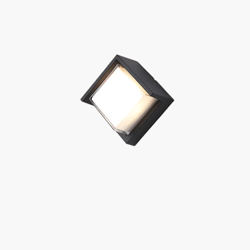 Aplique de pared exterior con LED integrado blanco cálido resistente a la intemperie