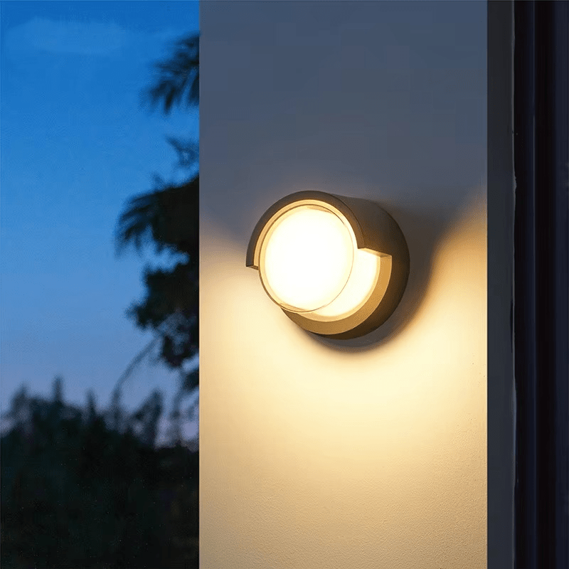 Aplique de pared exterior con LED integrado blanco cálido resistente a la intemperie