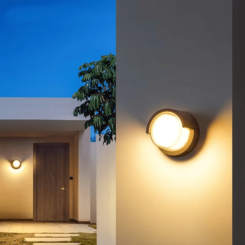 Aplique de pared exterior con LED integrado blanco cálido resistente a la intemperie