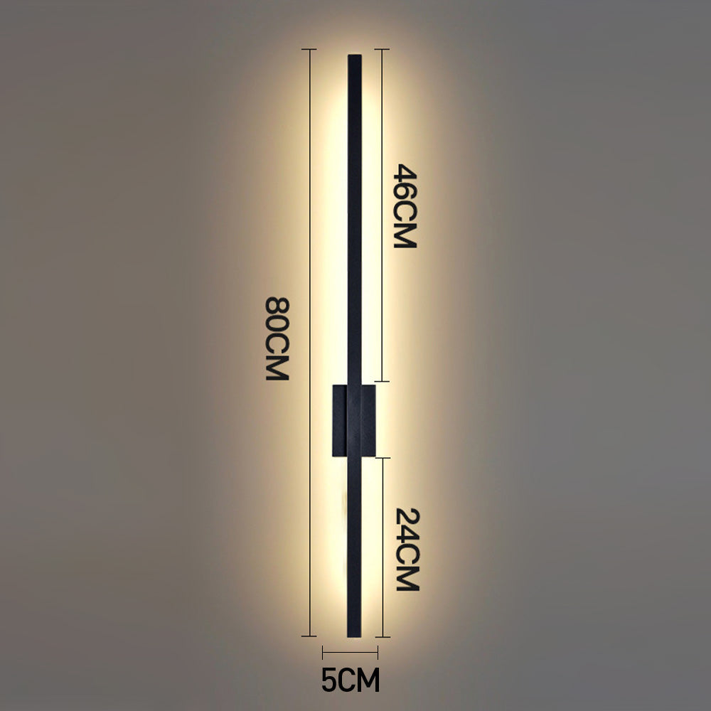 Aplique de pared LED vertical de barra para salón | Luz blanca cálida