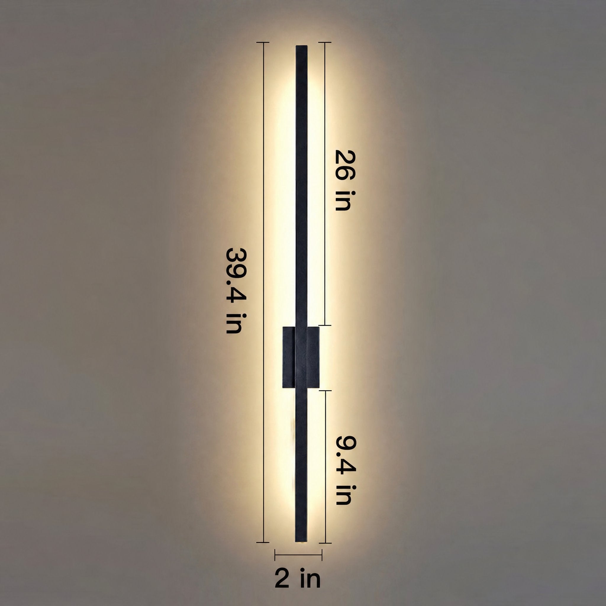 Aplique de pared LED vertical de barra para salón | Luz blanca cálida