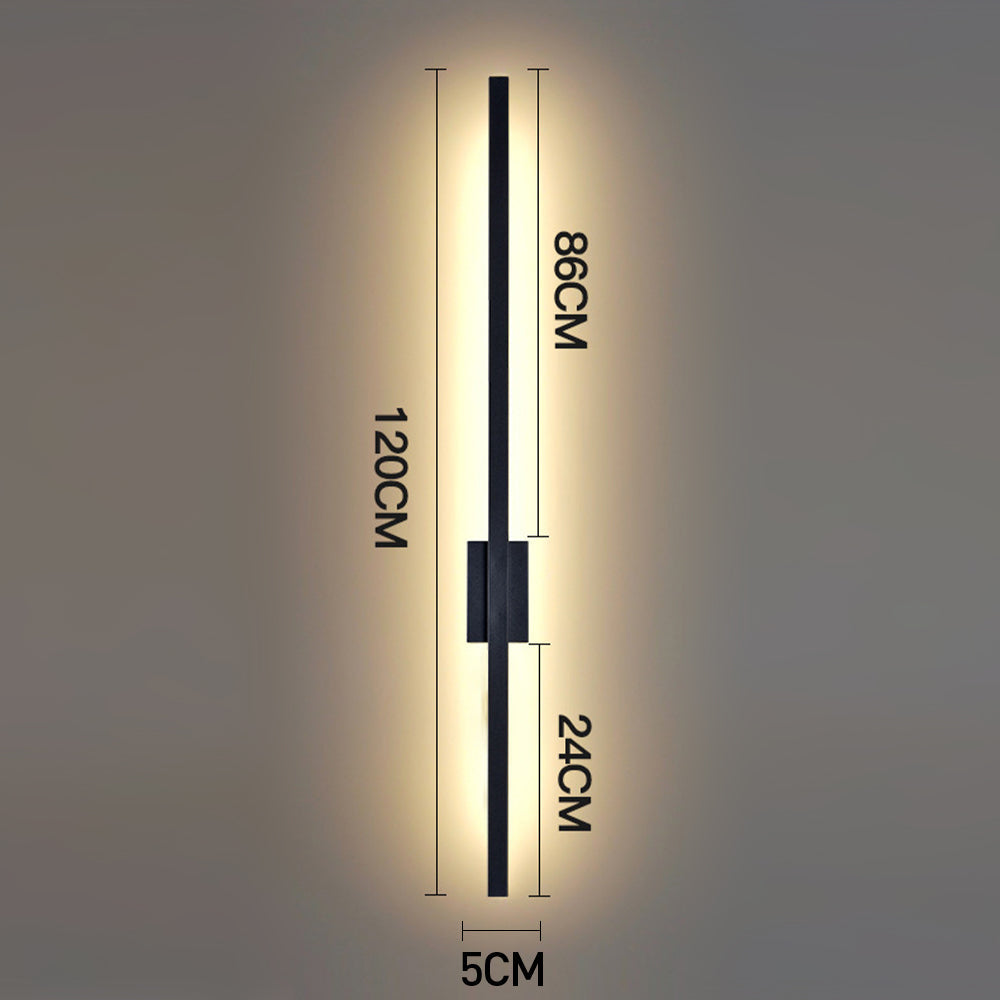 Aplique de pared LED vertical de barra para salón | Luz blanca cálida