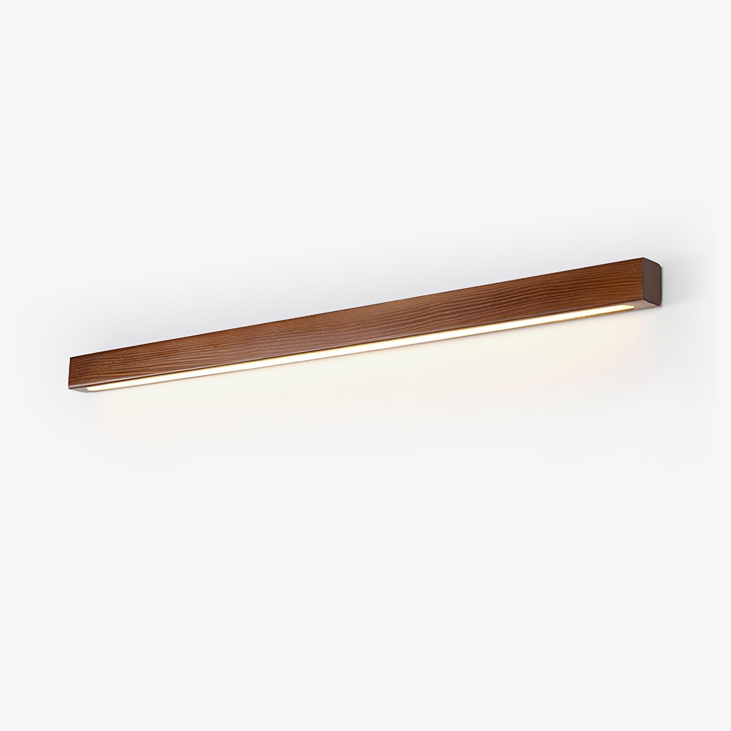 Aplique de pared lineal de madera con luz delgada