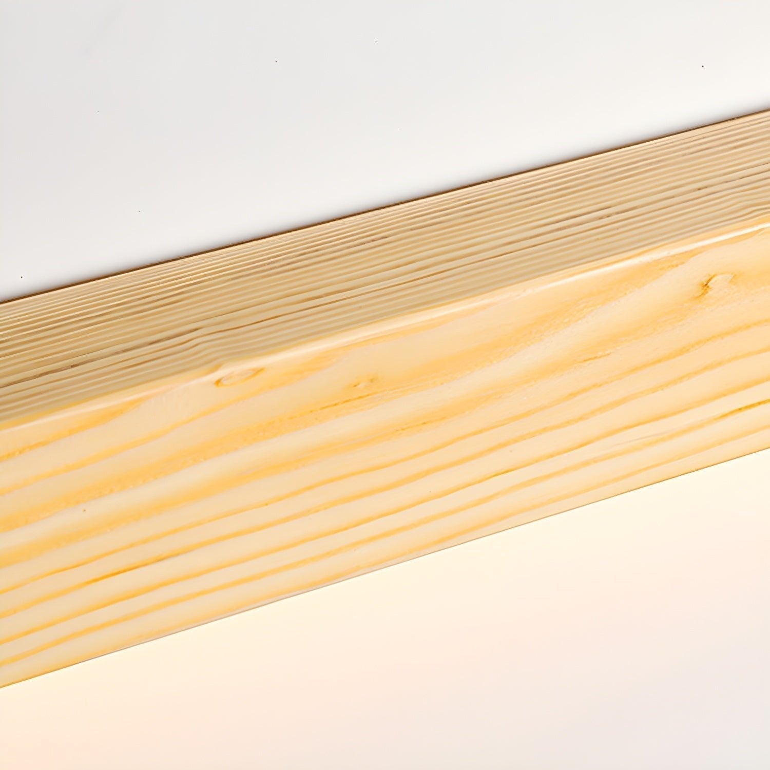 Aplique de pared lineal de madera con luz delgada