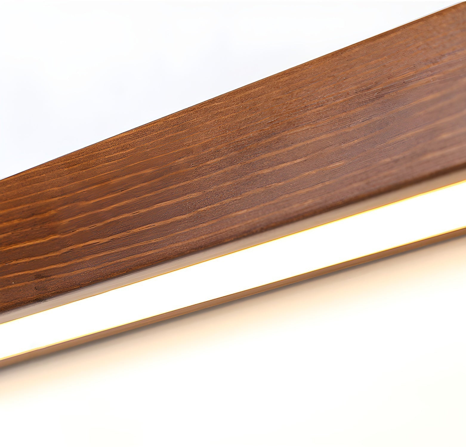 Aplique de pared lineal de madera con luz delgada