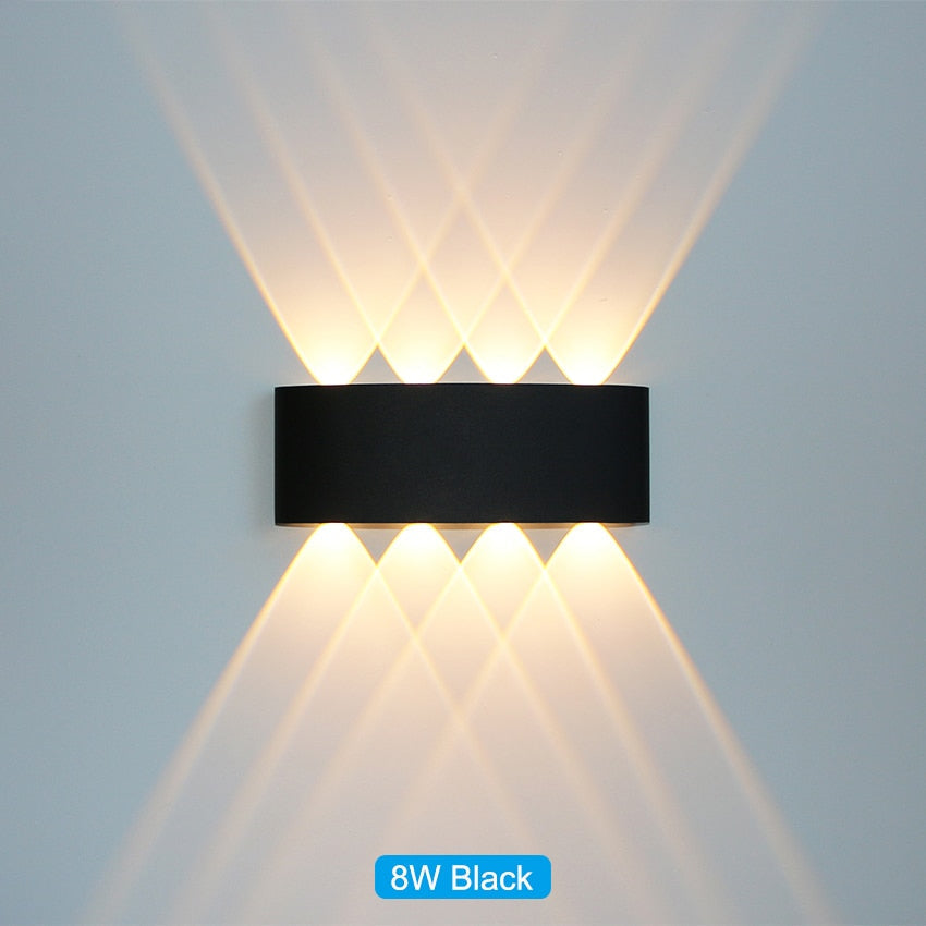 Aplique LED de pared impermeable para exterior e interior