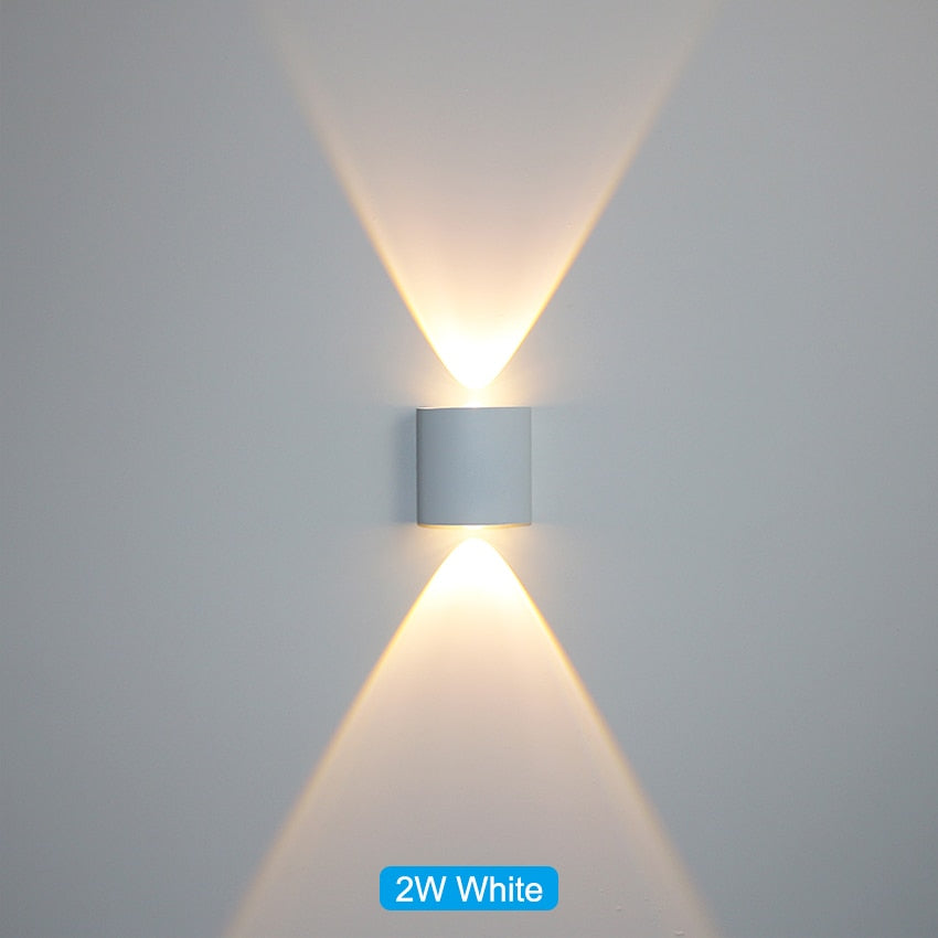 Aplique LED de pared impermeable para exterior e interior