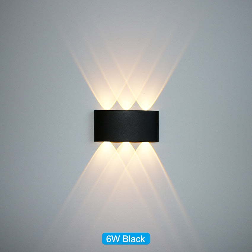 Aplique LED de pared impermeable para exterior e interior