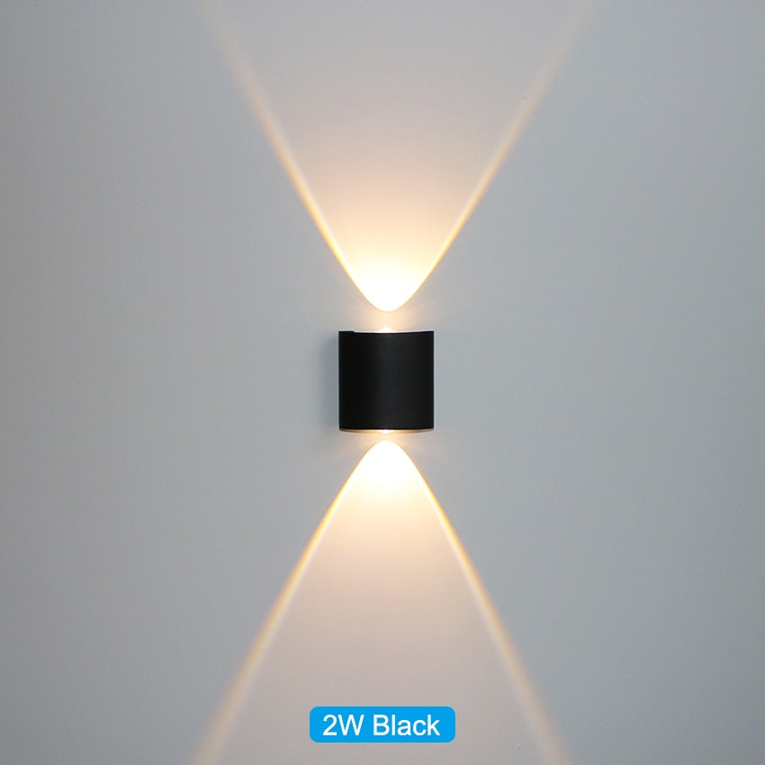 Aplique LED de pared impermeable para exterior e interior