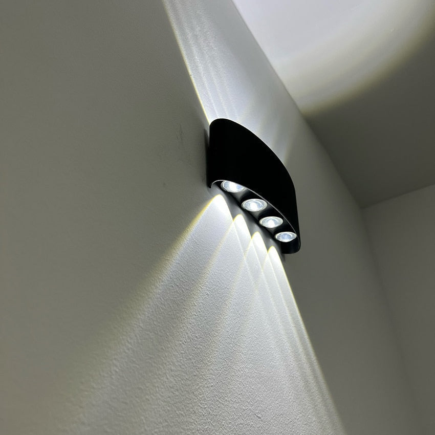 Aplique LED de pared impermeable para exterior e interior