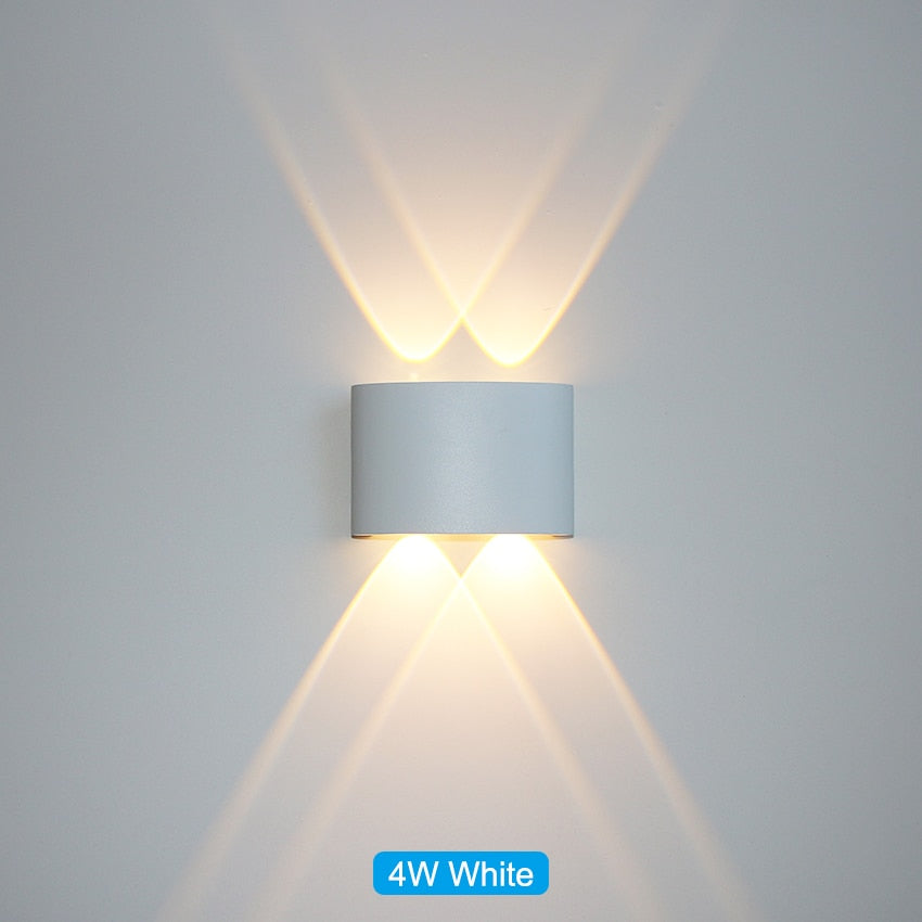 Aplique LED de pared impermeable para exterior e interior