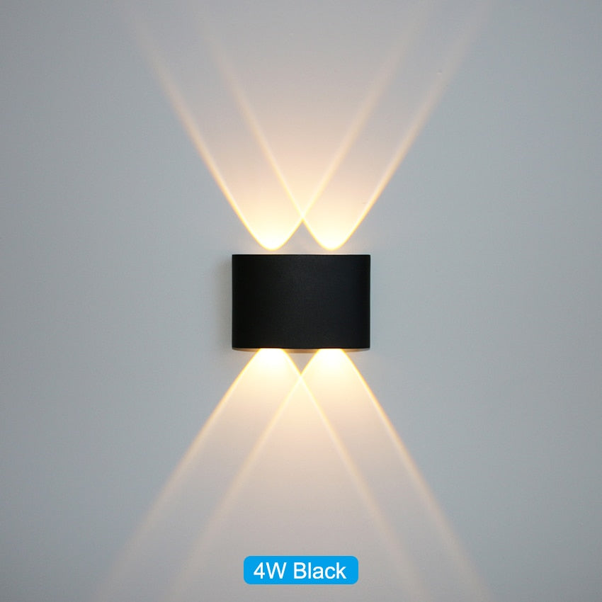 Aplique LED de pared impermeable para exterior e interior