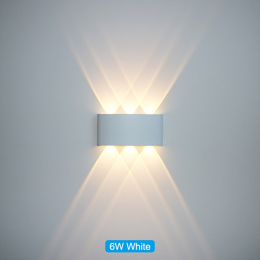 Aplique LED de pared impermeable para exterior e interior