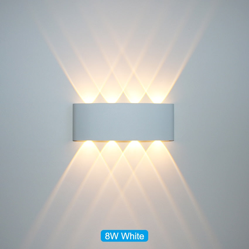 Aplique LED de pared impermeable para exterior e interior