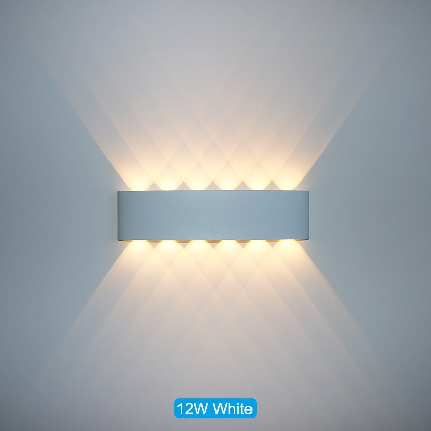 Aplique LED de pared impermeable para exterior e interior