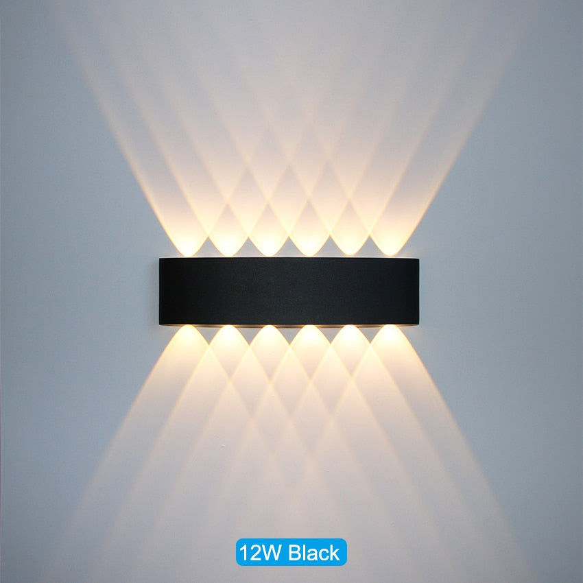 Aplique LED de pared impermeable para exterior e interior