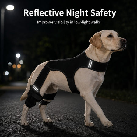 Arnés de soporte para patas traseras RearGuard para perros – Estabilizador antideslizante para patas traseras en perros 