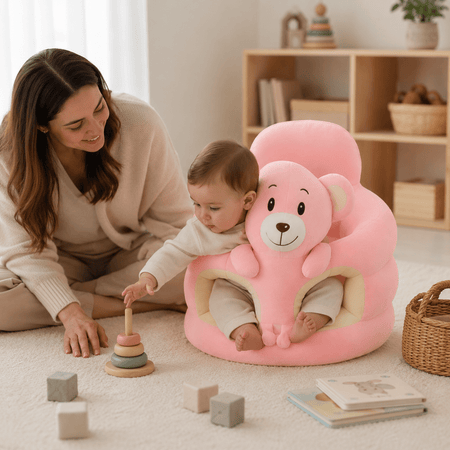 Asiento de suelo Luna Nest para bebé con soporte para sentarse