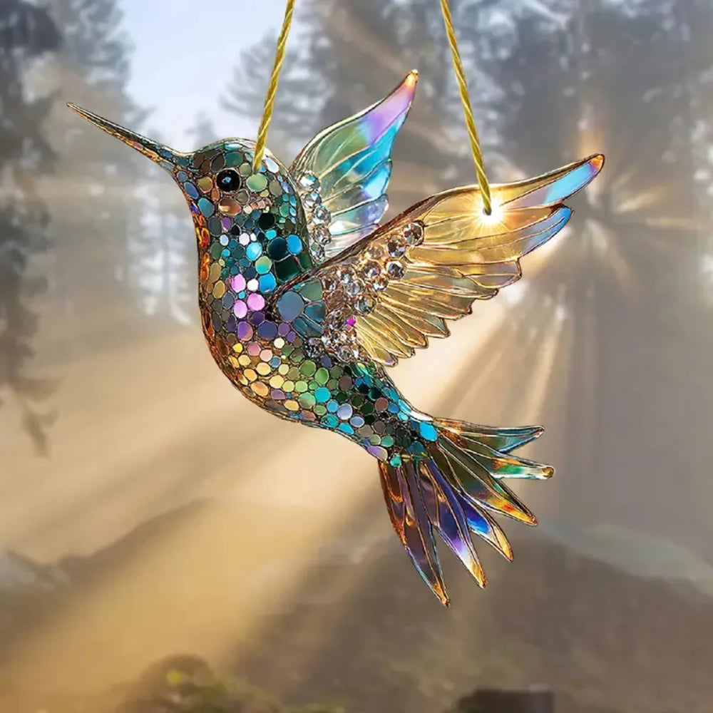 Atrapasol de colibrí para ventana decoración colgante