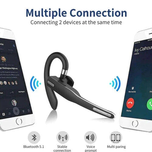 Auricular Bluetooth 5.1 inalámbrico con doble micrófono y cancelación de ruido para camioneros