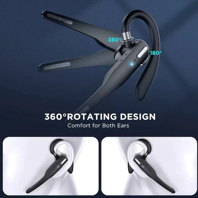 Auricular Bluetooth 5.1 inalámbrico con doble micrófono y cancelación de ruido para camioneros