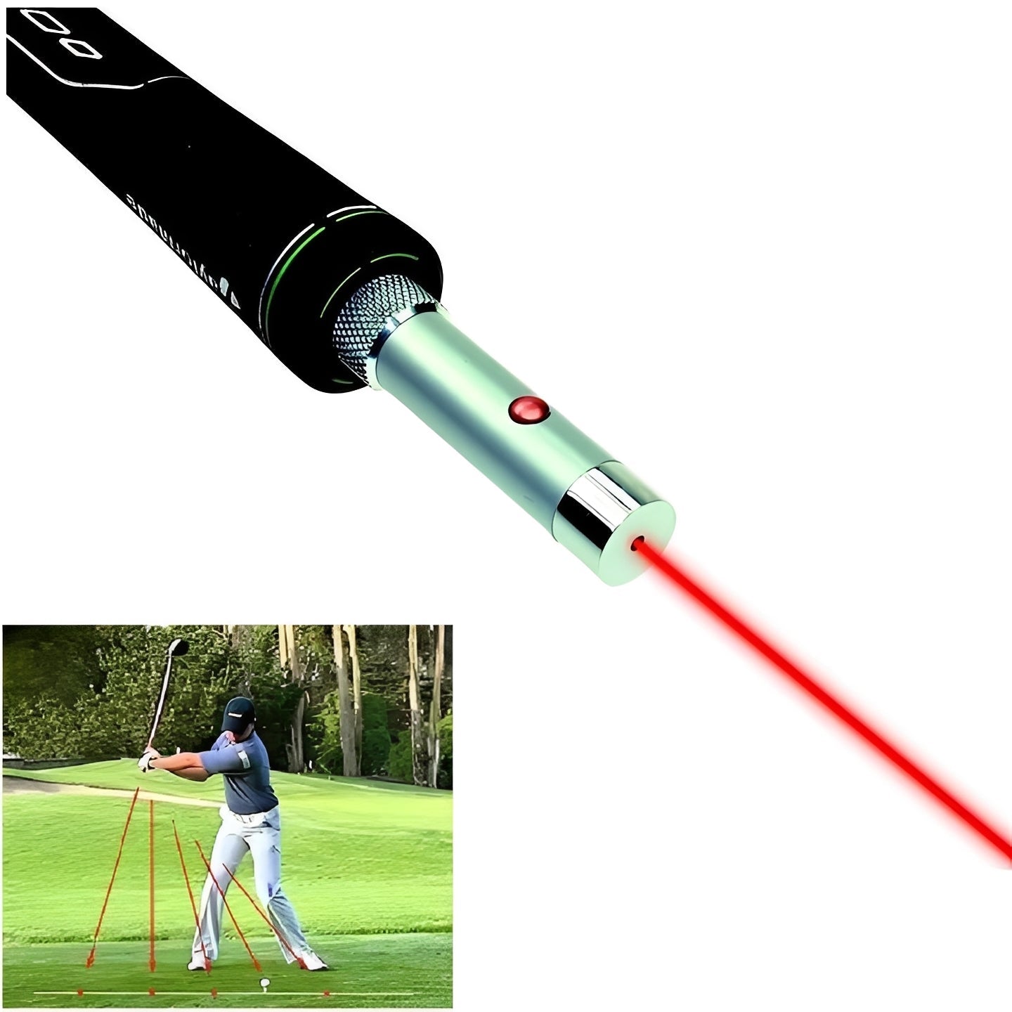 Ayuda de alineación láser para el swing de golf para práctica y mejora